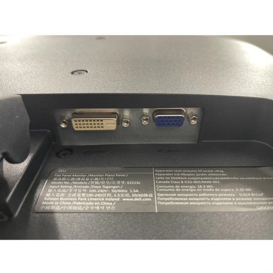 MONITOR DELL E2213C 22" NERO 1680x1050 PIXEL DVI VGA NERO LED - ricondizionato 