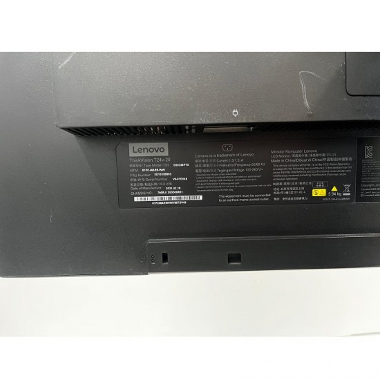 MONITOR LENOVO THINKVISION T24v-20 23.8"FHD WEBCAM HDMI DP VGA USB - ricondizionato MONITOR LENOVO THINKVISION T24v-20 23.8"FHD WEBCAM HDMI DP VGA USB - ricondizionato