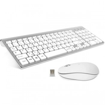 TASTIERA E MOUSE WIRELESS- USB ERGONOMICO SENZA FILI PER PC WINDOWS COMPUTER MAC NUOVO TASTIERA E MOUSE WIRELESS- USB ERGONOMICO SENZA FILI PER PC WINDOWS COMPUTER MAC NUOVO