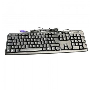 TASTIERA CON FILO KEYBOARD NERA BLACK NUOVA PS/2 PER PC 105 TASTI- aperto mai usato